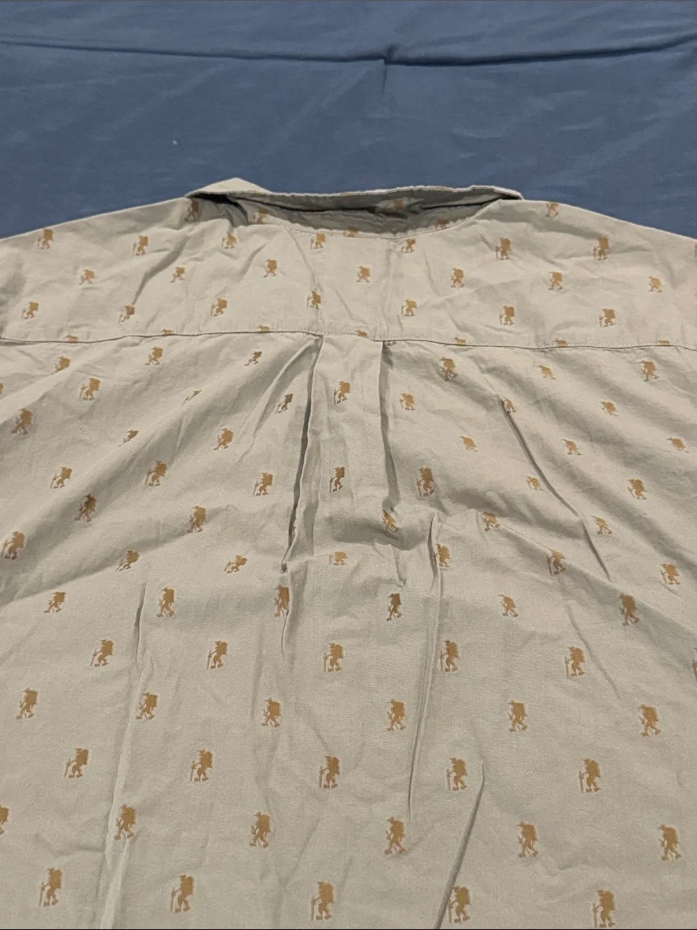 The North Face Light Green Short-Sleeve Button-Up Shirt with green Motif